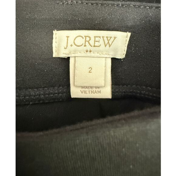 J. Crew Tuxedo Velvet Stripe Mid Rise Ankle Pants Back Zip Up Exposed 2 Black - Picture 7 of 15